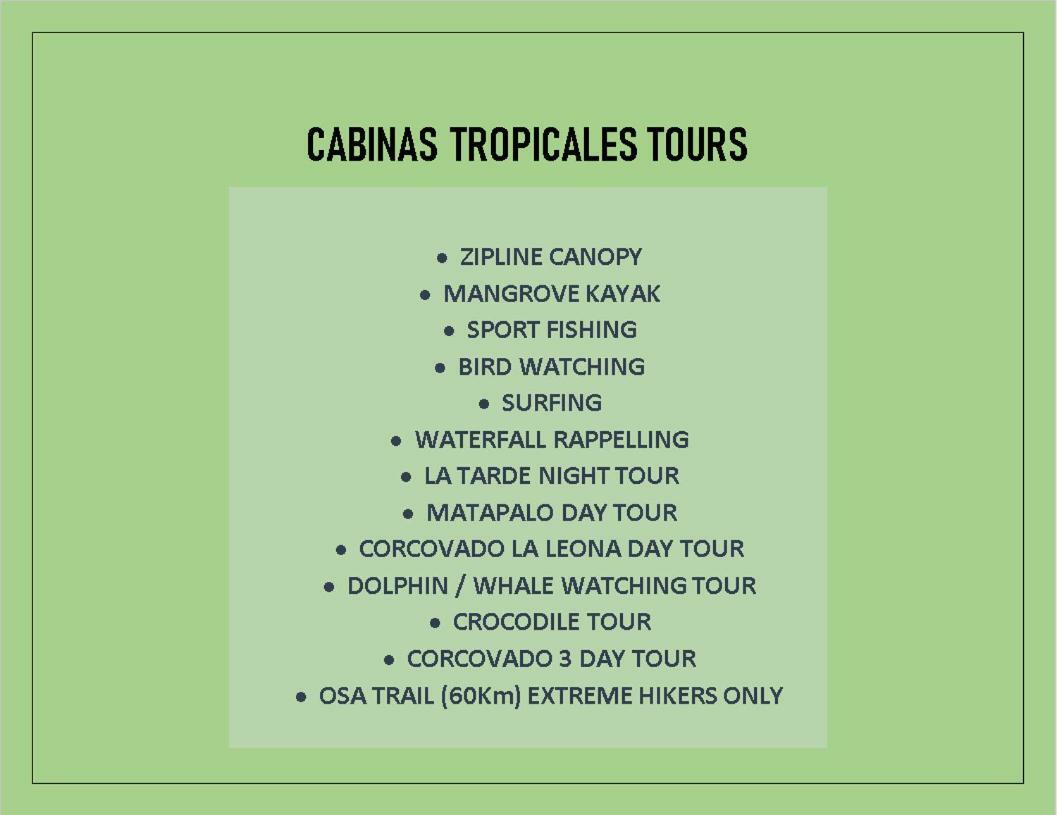 Cabinas Tropicales Puerto Jiménez Exterior foto